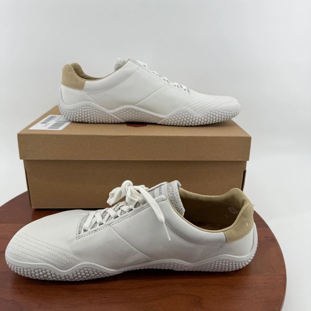 Vivobarefoot Motus Studio Sneaker LTH White Leather Minimalist Men EU46/US 12.5